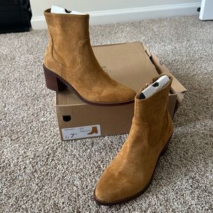 J. Crew Western Boots 7.5 Golden Brandy NWT